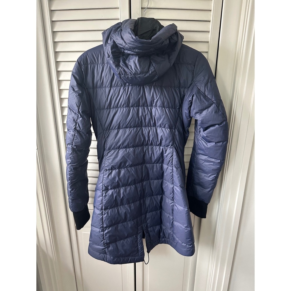 Canada Goose Abbott Hoody Navy Blue Down Puffer Jacket Women Slim Fit Hooded - Picture 3 of 12